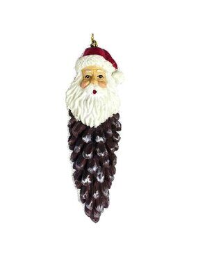 Santa Christmas ornament Santa and pinecone